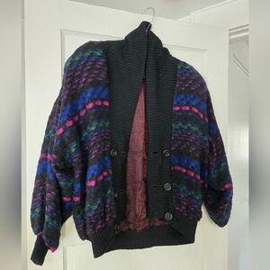 Vintage Aura Black Knit Jacket
